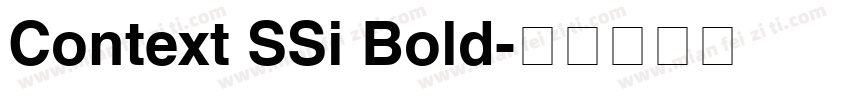 Context SSi Bold字体转换